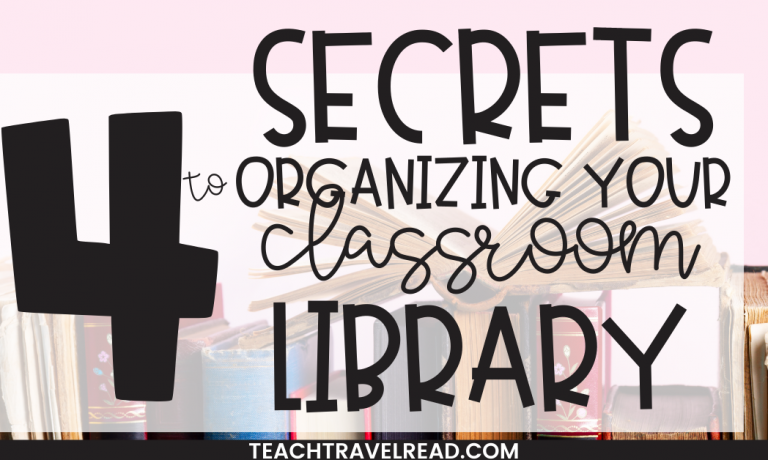 4 secrets to organizing your classroom library image with books